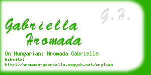 gabriella hromada business card